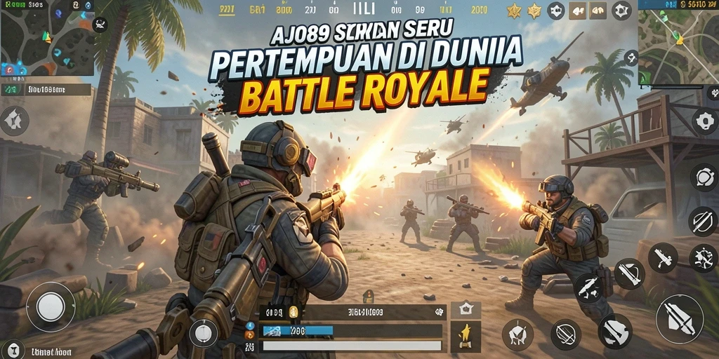 Gameplay mendebarkan AJO89 menunjukkan pertempuran seru di arena Battle Royale.