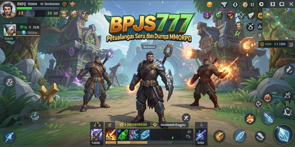 Tangkapan layar gameplay BPJS777 menampilkan petualangan epik di dunia MMORPG.