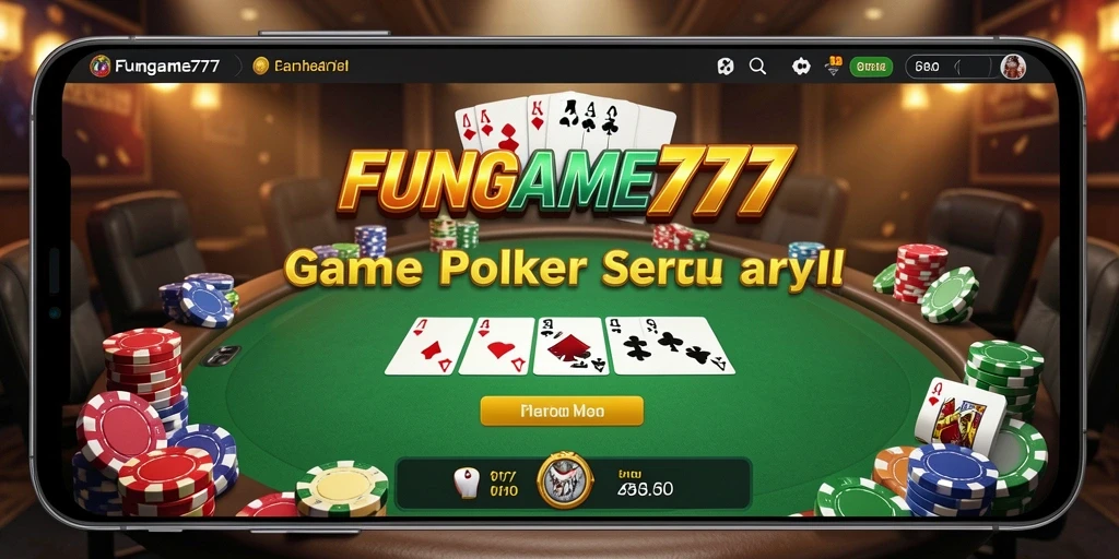 Tampilan gameplay poker yang menegangkan di FUNGAME777.