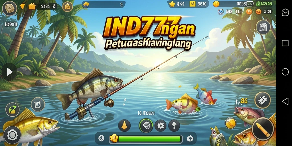 Tampilan gameplay IND777 yang memukau dengan suasana memancing yang tenang.