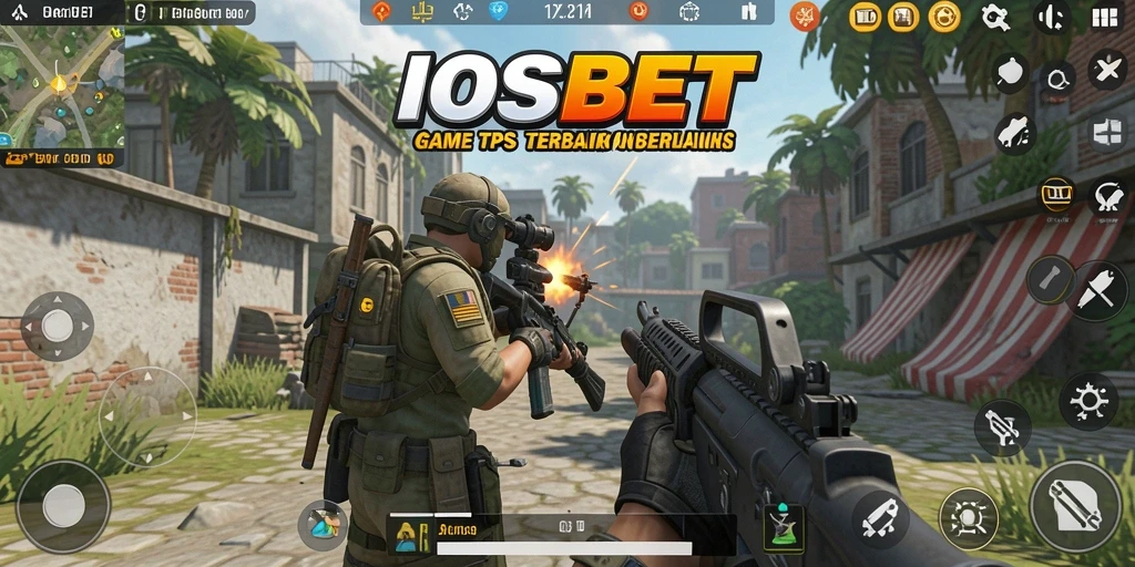 Screenshot gameplay IOSBET yang menunjukkan aksi seru dalam permainan TPS.