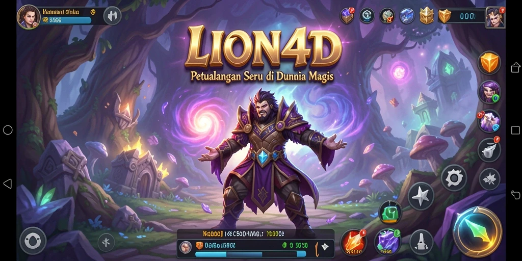 Tampilan gameplay yang mengasyikkan dari LION4D di dunia petualangan.