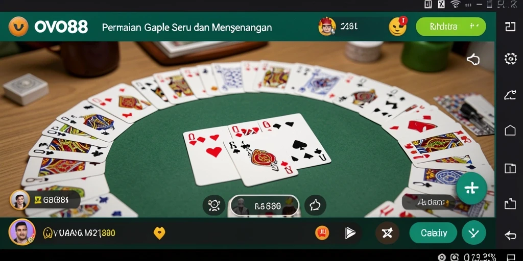 Tampilan gameplay Gaple yang menarik dan interaktif.