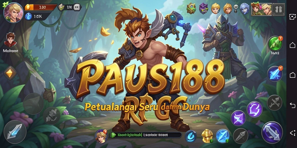 Screenshot utama PAUS188 menampilkan aksi gameplay RPG mendebarkan.