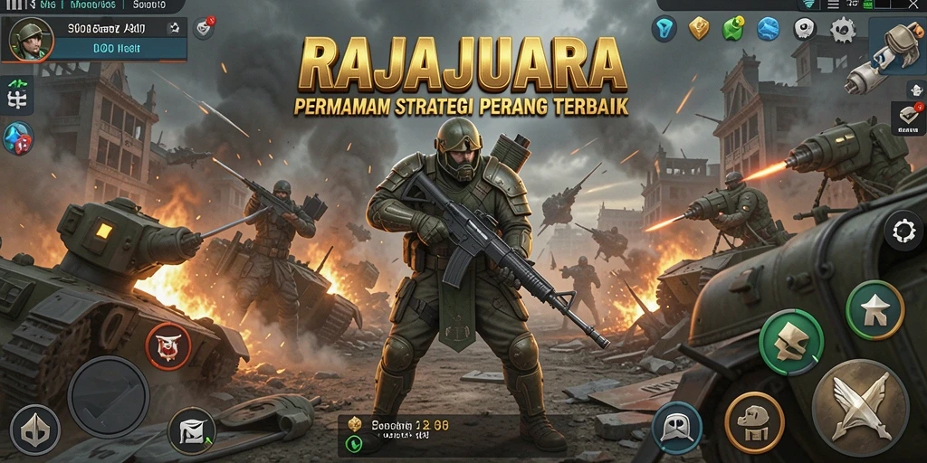 Tampilan gameplay RAJAJUARA saat pertempuran berlangsung.