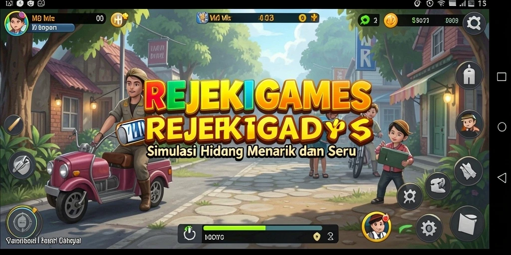 Gameplay seru dan mendalam dari REJEKIGAMES yang menunjukkan simulasi kehidupan.