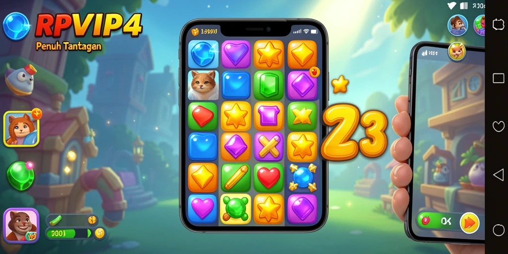 Tampilan gameplay RPVIP4 yang seru dan penuh warna.