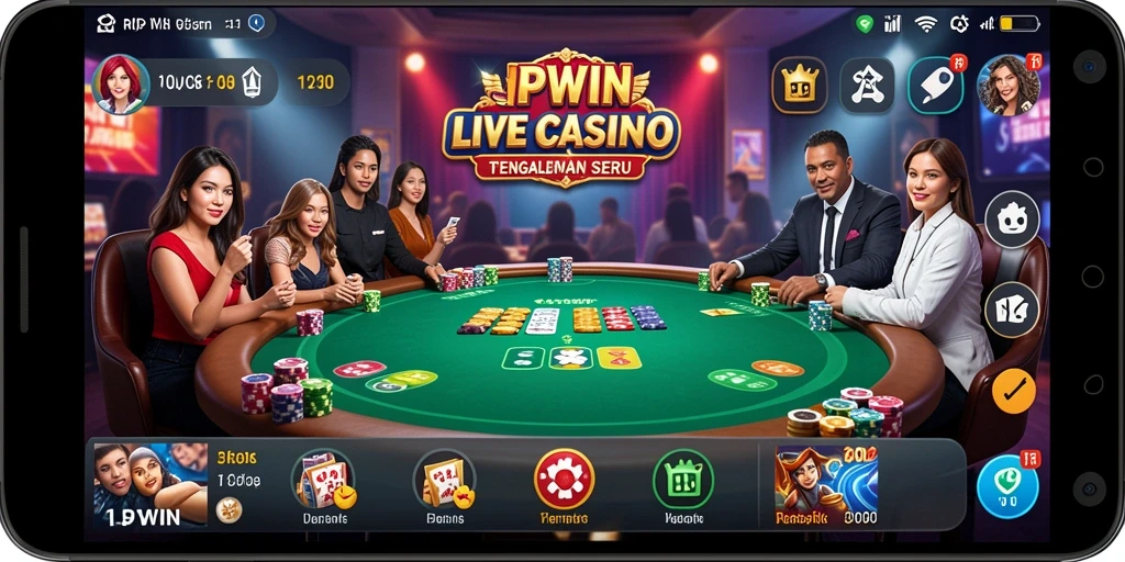 Tampilan gameplay seru di RPWIN dengan dealer langsung dan berbagai permainan.