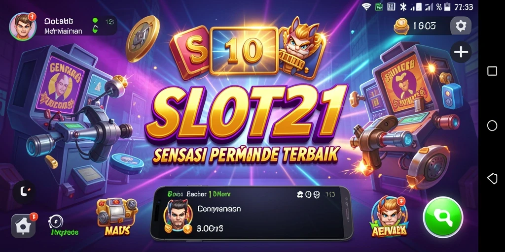 Screenshot menampilkan gameplay SLOT21 yang menarik dan penuh warna.
