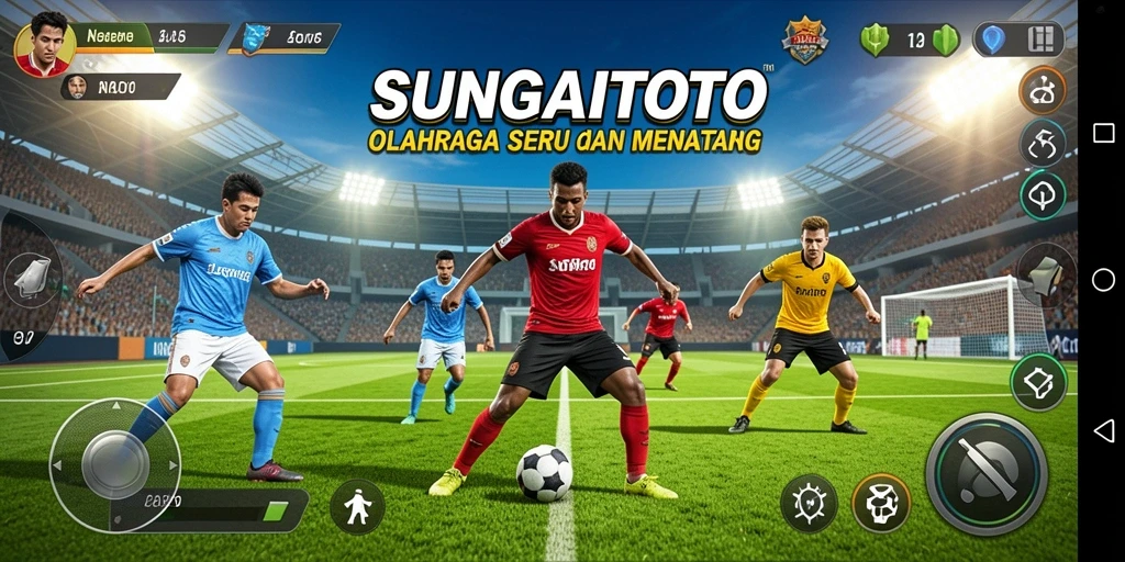 Tangkapan layar SUNGAITOTO menampilkan momen mendebarkan saat pertandingan olahraga.