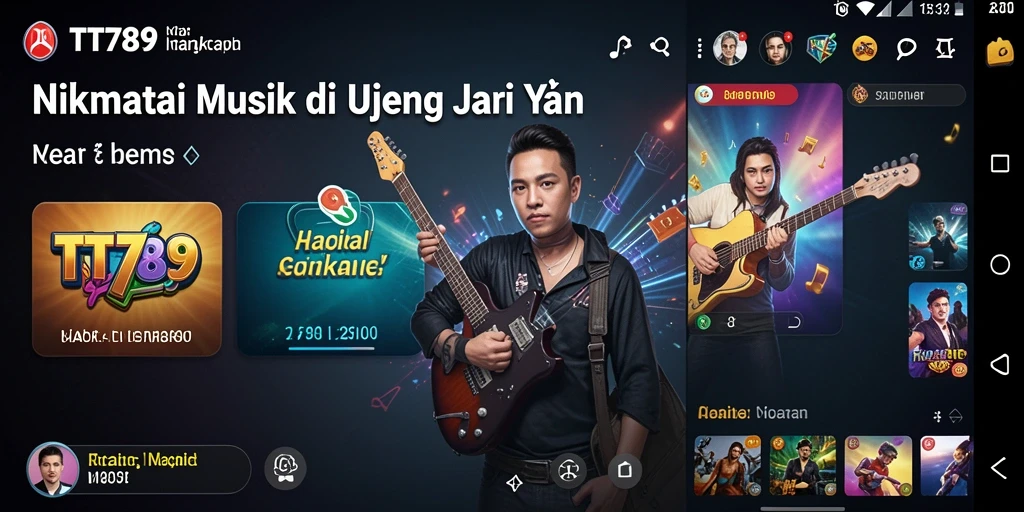 Screenshot TT789 menunjukkan fitur pemutar musik dan koleksi lagu yang menarik.